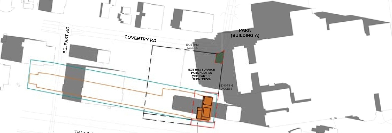 Construction site plan for project from page 70 of the file '2025-05-02 - Urban Design Review Panel Report - D07-12-24-0151'