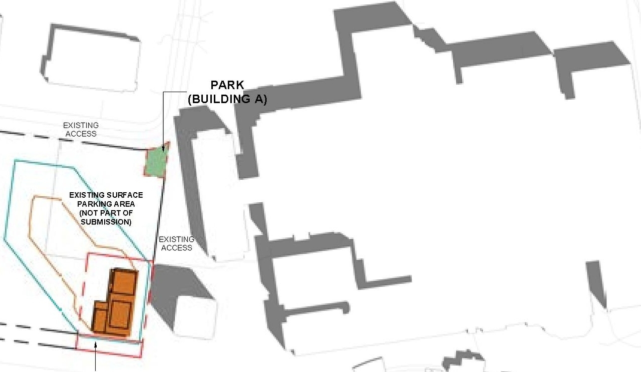 Construction site plan for project from page 71 of the file '2025-05-02 - Urban Design Review Panel Report - D07-12-24-0151'
