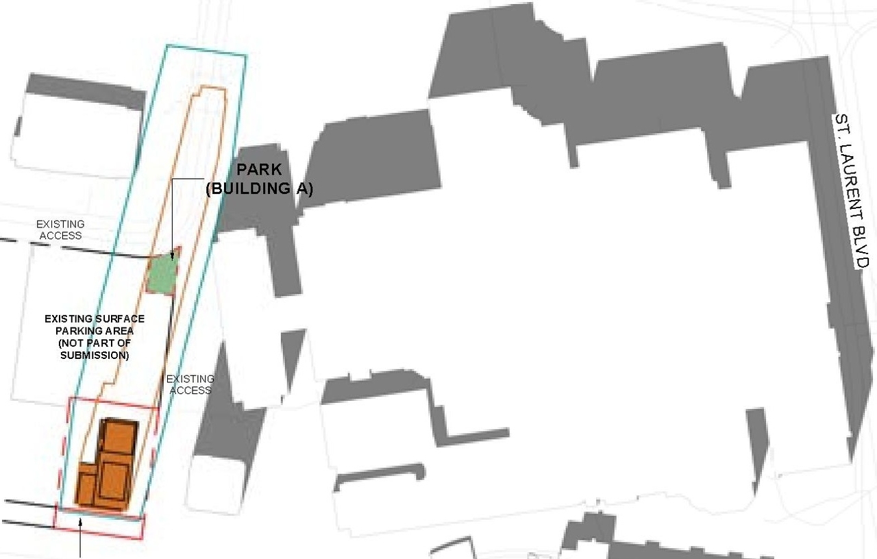 Construction site plan for project from page 78 of the file '2025-05-02 - Urban Design Review Panel Report - D07-12-24-0151'