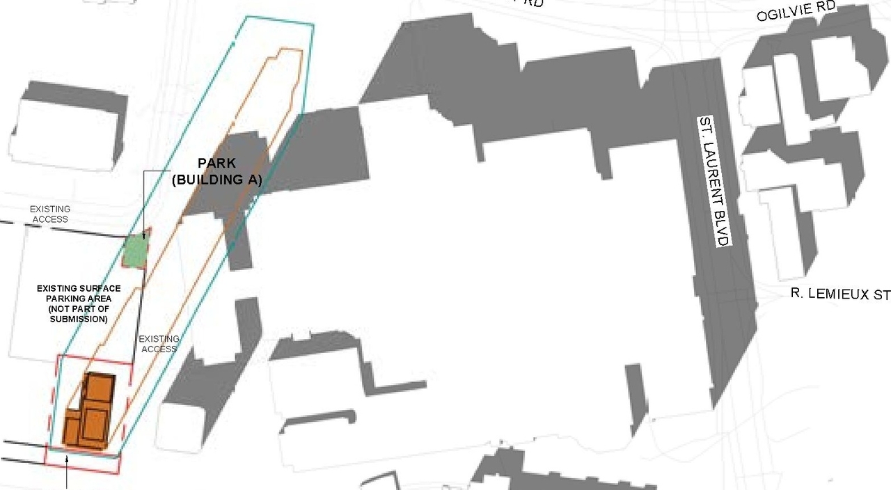 Construction site plan for project from page 79 of the file '2025-05-02 - Urban Design Review Panel Report - D07-12-24-0151'
