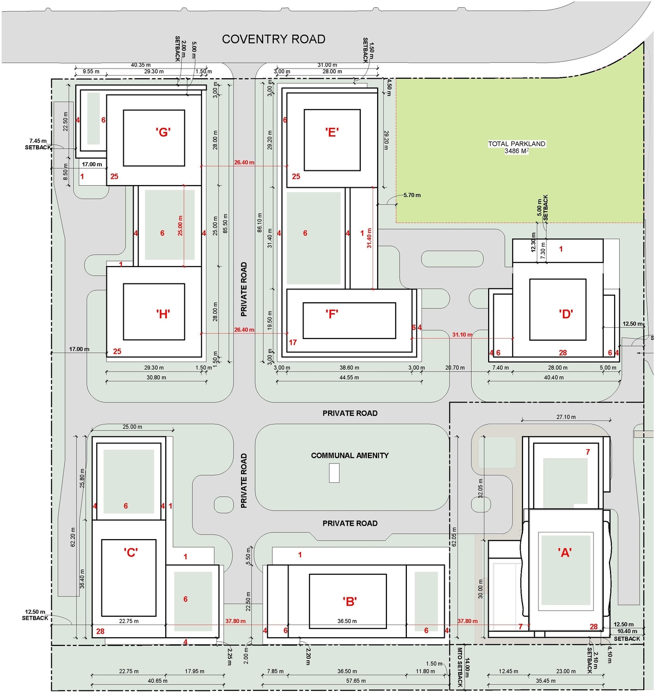 Construction site plan for project from page 27 of the file '2024-11-20 - Urban Design Brief - D07-12-24-0151'