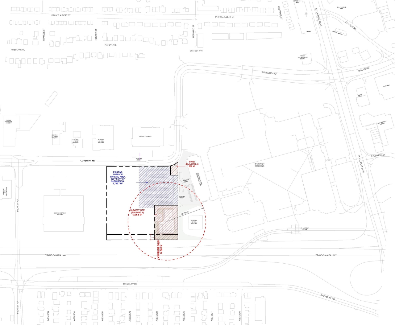 Construction site plan for project from page 32 of the file '2024-11-20 - Urban Design Brief - D07-12-24-0151'