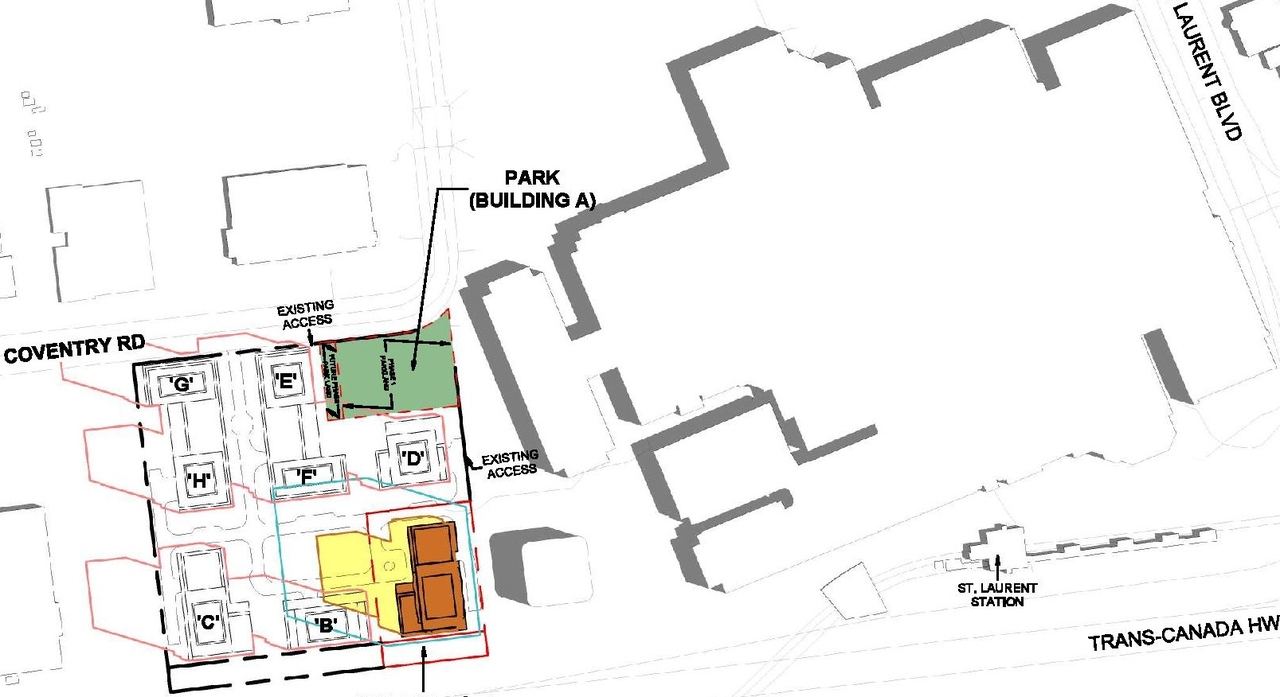 Construction site plan for project from page 58 of the file '2024-11-20 - Urban Design Brief - D07-12-24-0151'