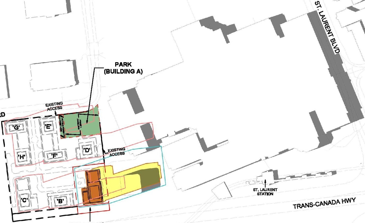 Construction site plan for project from page 61 of the file '2024-11-20 - Urban Design Brief - D07-12-24-0151'