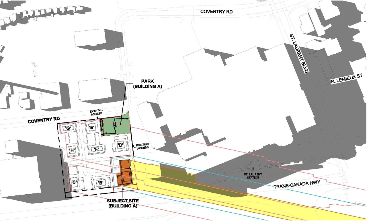 Construction site plan for project from page 63 of the file '2024-11-20 - Urban Design Brief - D07-12-24-0151'