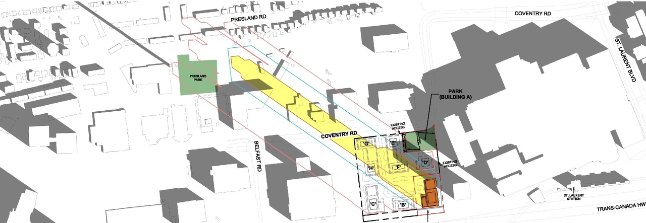 Construction site plan for project from page 70 of the file '2024-11-20 - Urban Design Brief - D07-12-24-0151'