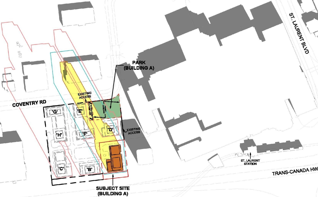 Construction site plan for project from page 71 of the file '2024-11-20 - Urban Design Brief - D07-12-24-0151'