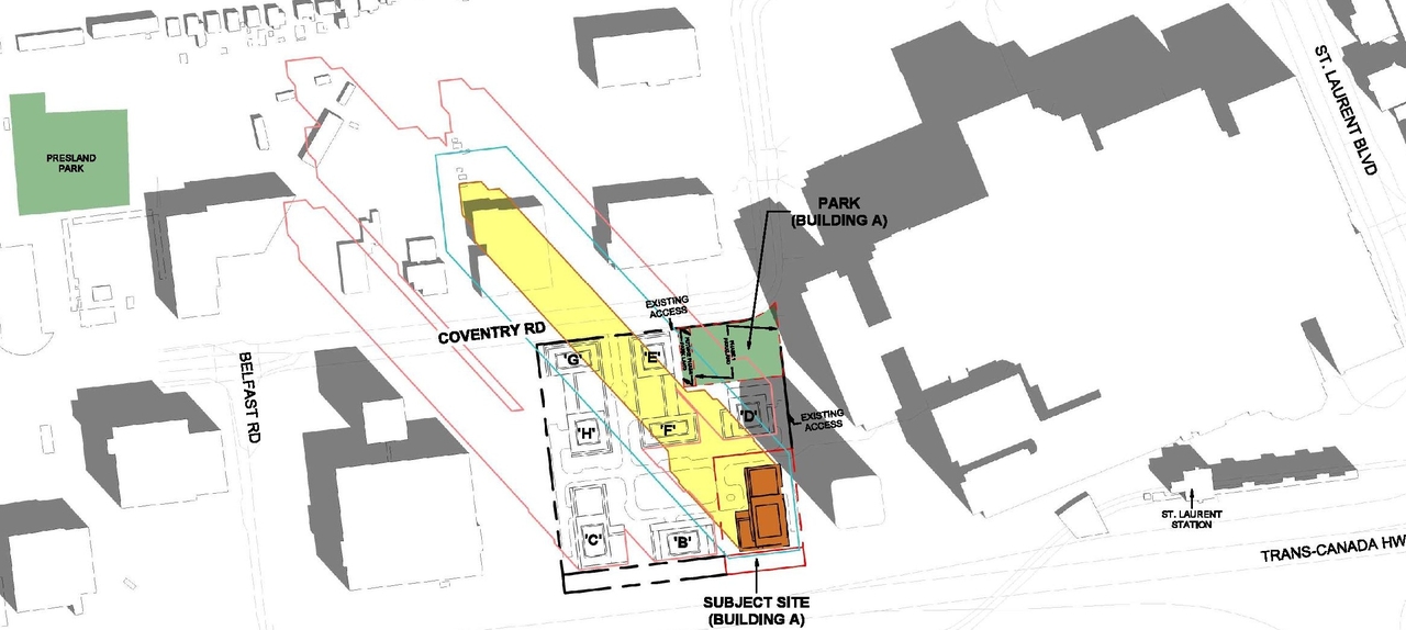 Construction site plan for project from page 71 of the file '2024-11-20 - Urban Design Brief - D07-12-24-0151'