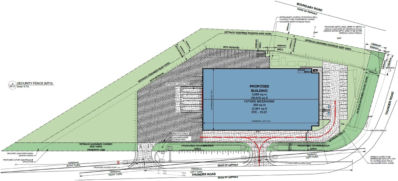 Construction site plan for project from page 3 of the file '2024-11-20 - Design Brief - D07-12-24-0152'