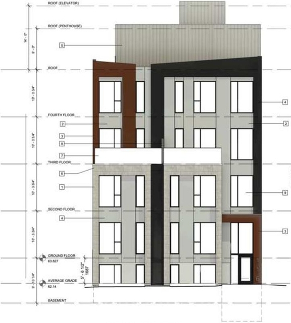 Rendering of building from page 6 of the file '2024-11-21 - Urban Design Brief - D07-12-24-0153'