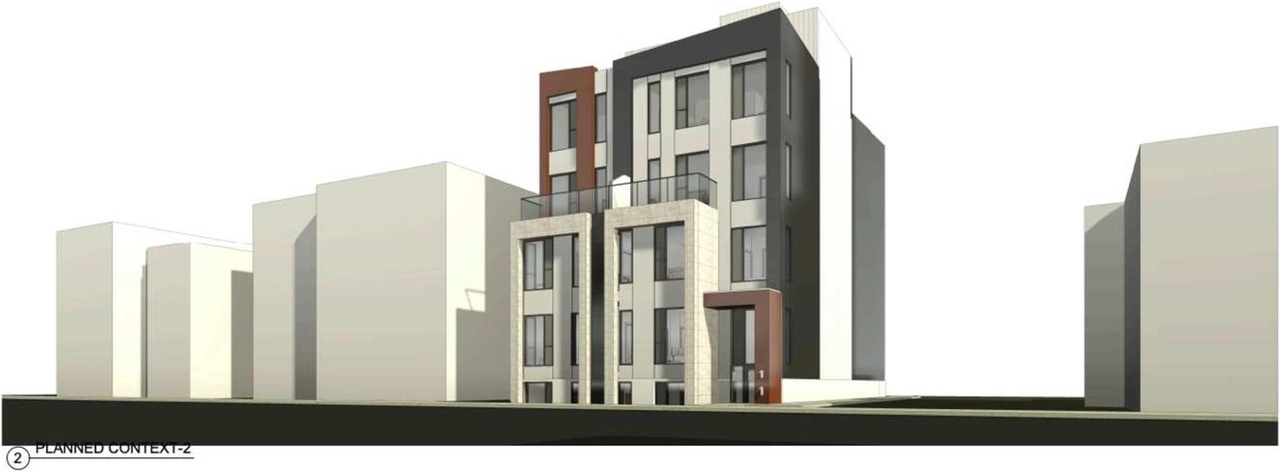 Rendering of building from page 15 of the file '2024-11-21 - Urban Design Brief - D07-12-24-0153'