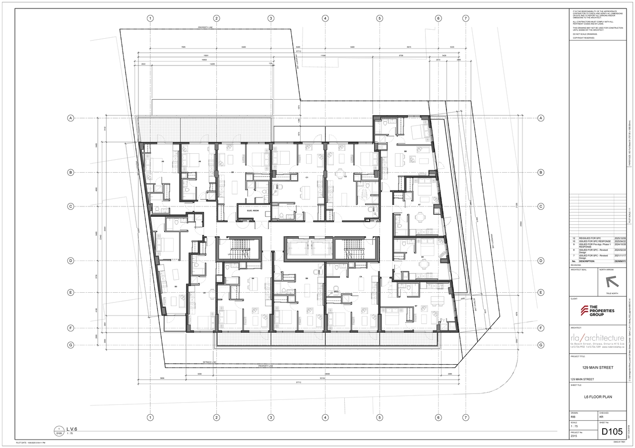 Floor plan for project from page 1 of the file '2025-10-17 - Floor Plan B5 - D07-12-24-0154'
