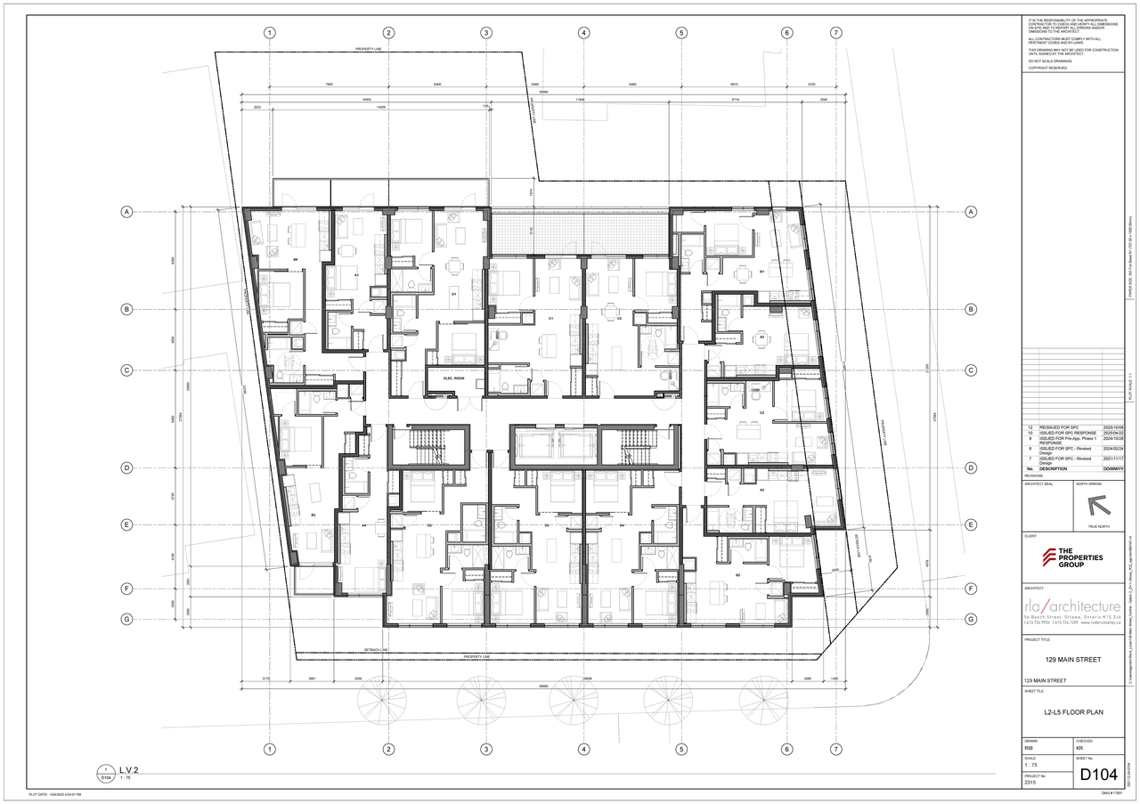 Floor plan for project from page 1 of the file '2025-10-17 - Floor Plan B4 - D07-12-24-0154'