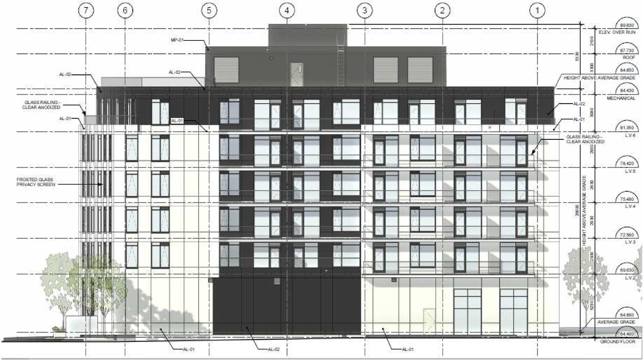 Rendering of building from page 20 of the file '2025-06-03 - Urban Design Brief - D07-12-24-0154'