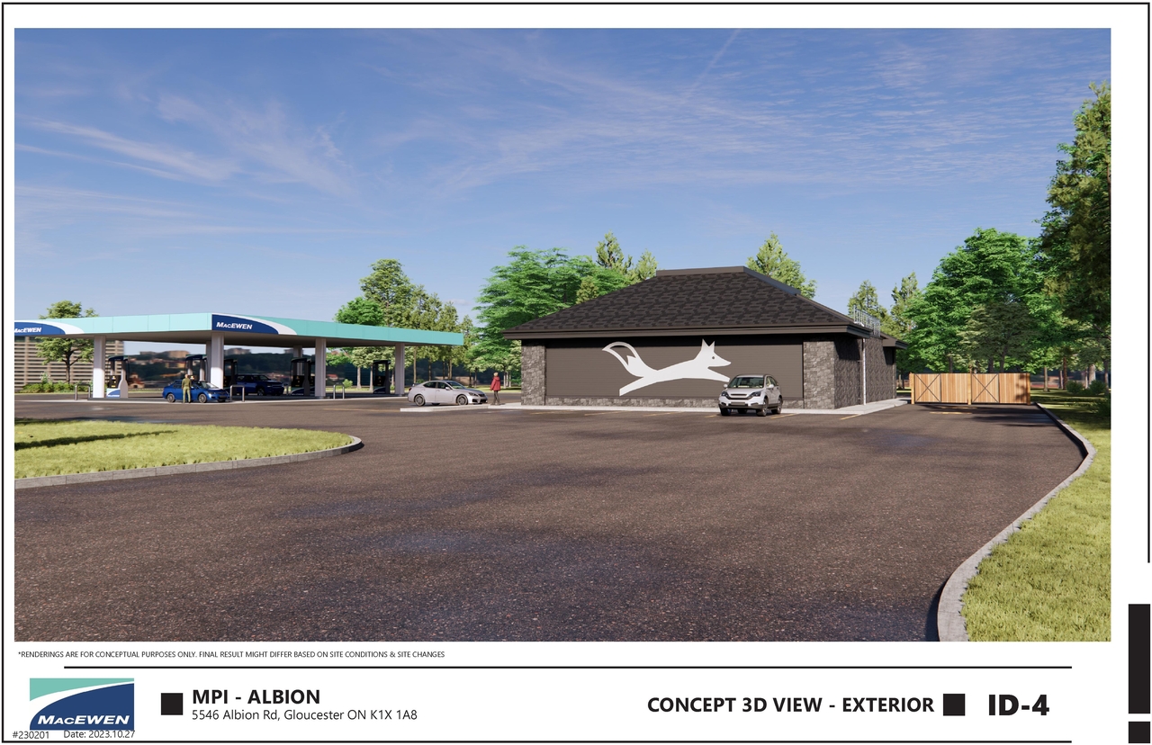 Rendering of building from page 4 of the file '2024-11-28 - Site Plan Rendering Package - D07-12-24-0157'