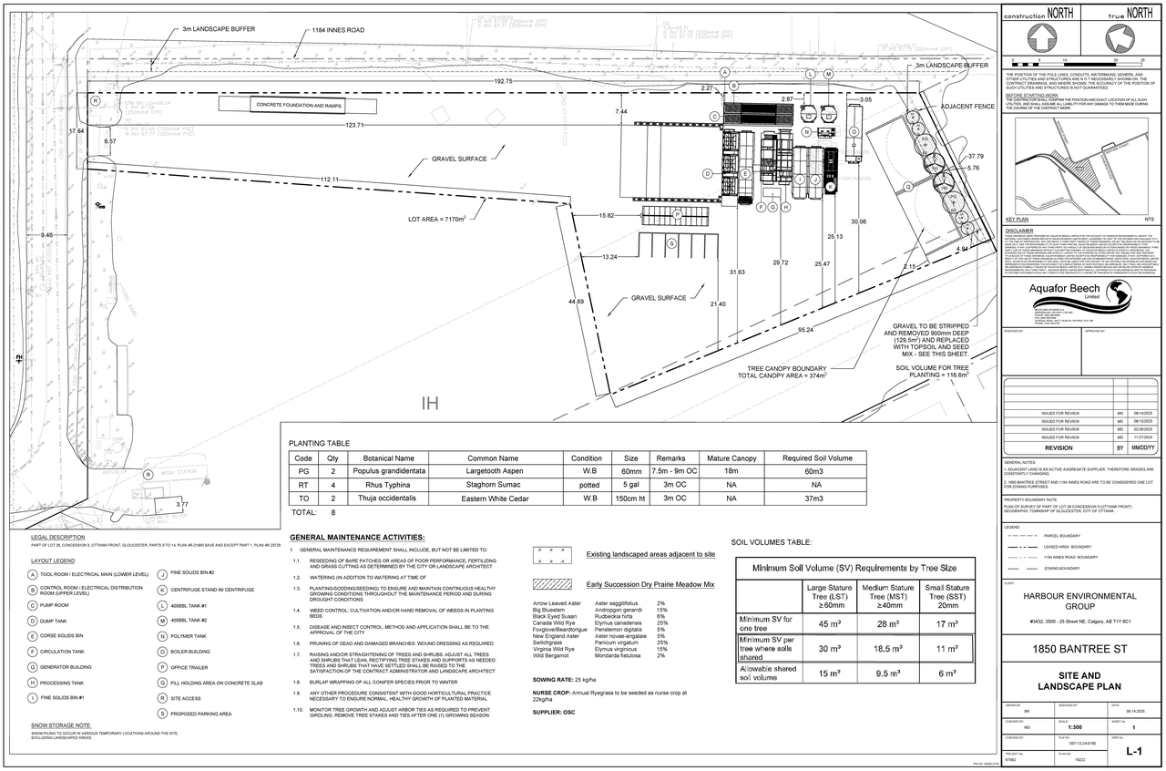 Construction site plan for project from page 40 of the file '2025-08-20 - Design Brief - D07-12-24-0160'