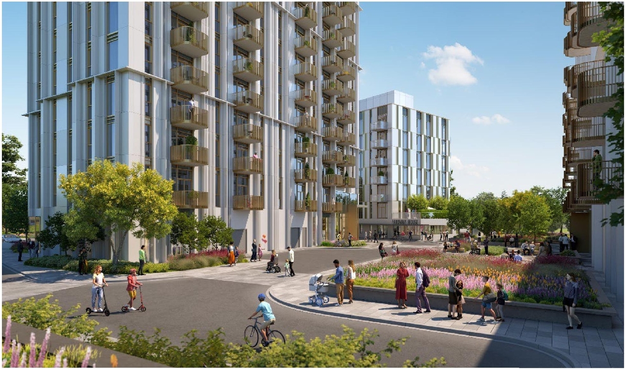 Rendering of building from page 6 of the file '2024-12-03 - Design Brief - D07-12-24-0161'