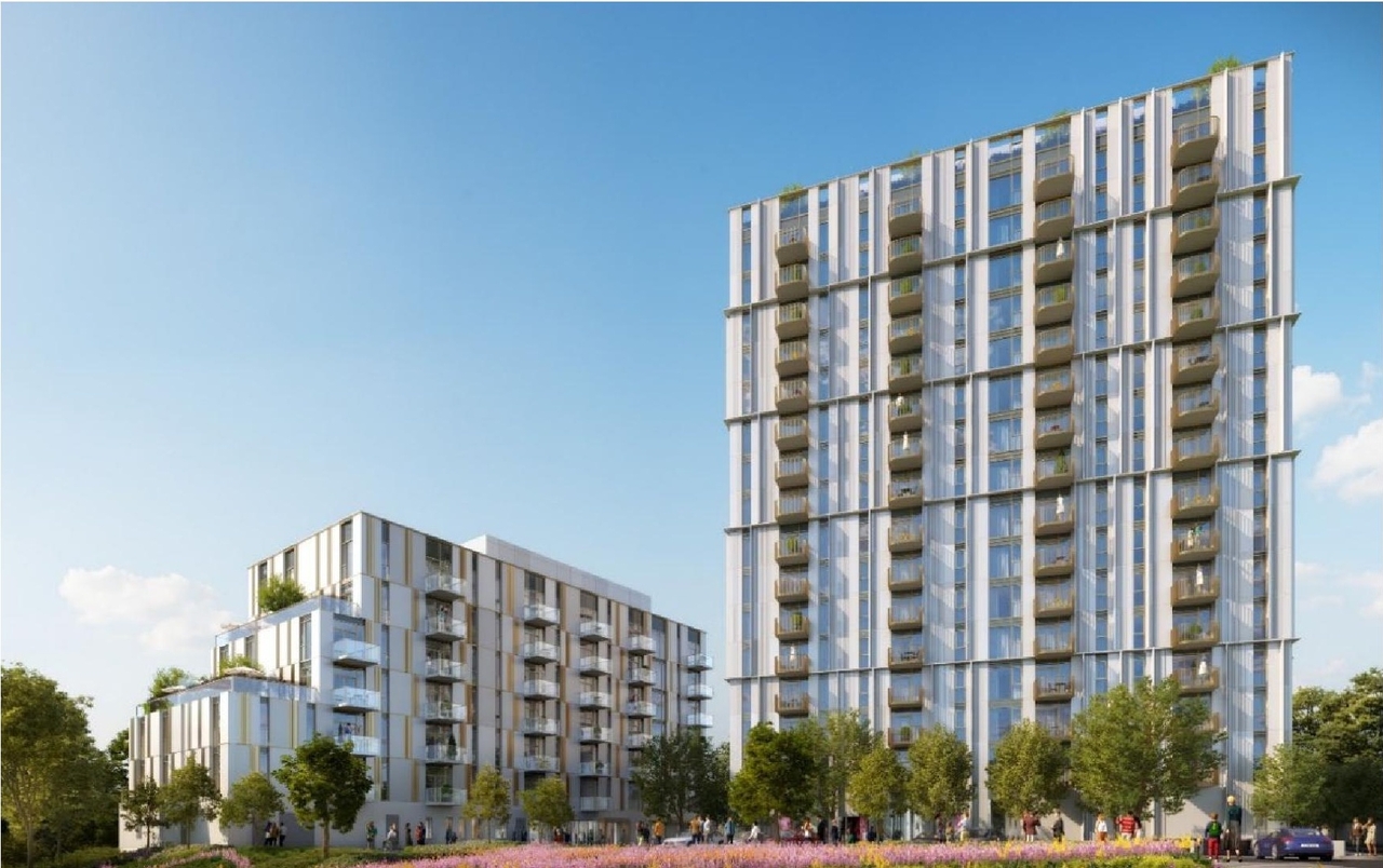 Rendering of building from page 13 of the file '2024-12-03 - Design Brief - D07-12-24-0161'