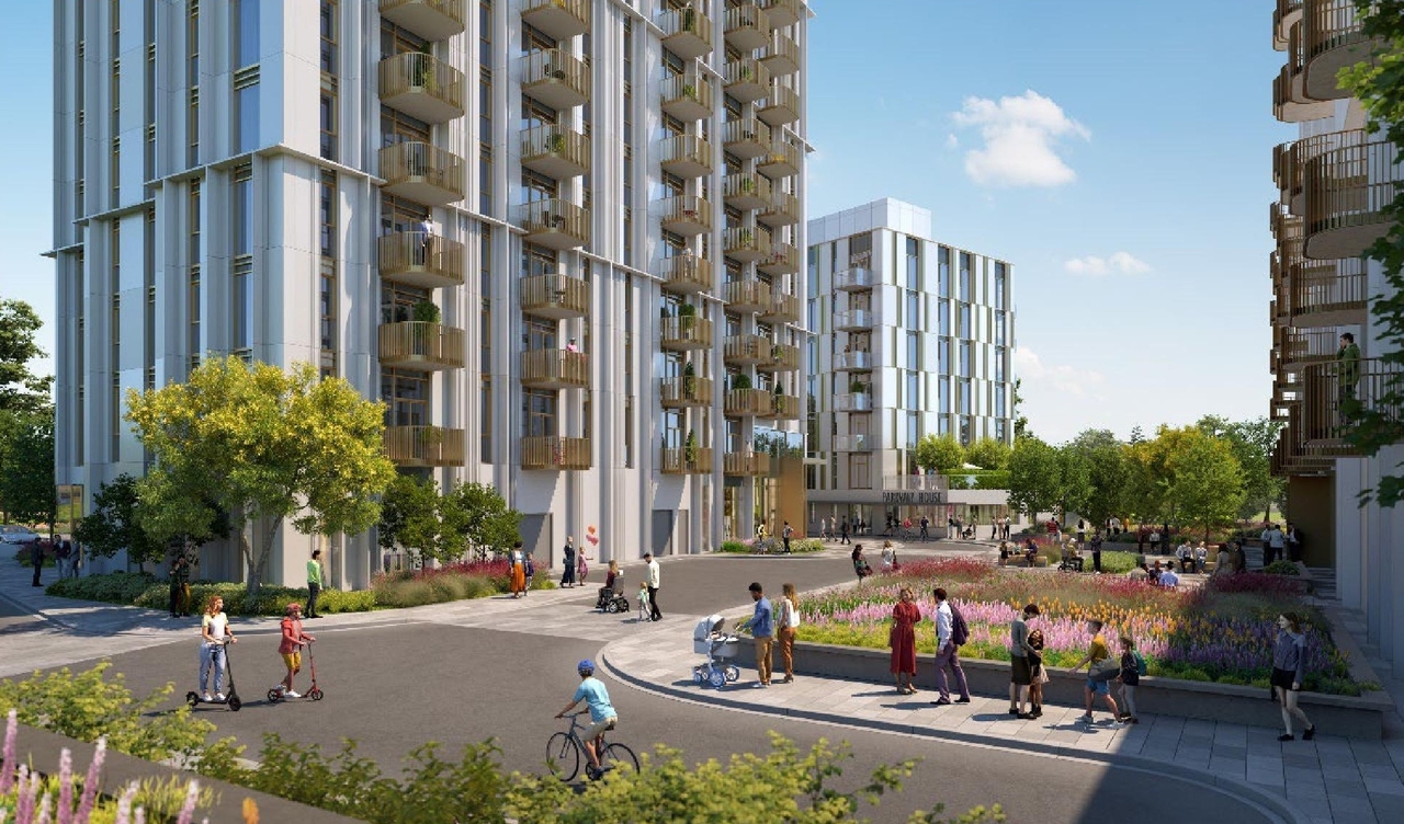 Rendering of building from page 6 of the file '2024-12-03 - Design Brief - D07-12-24-0161'