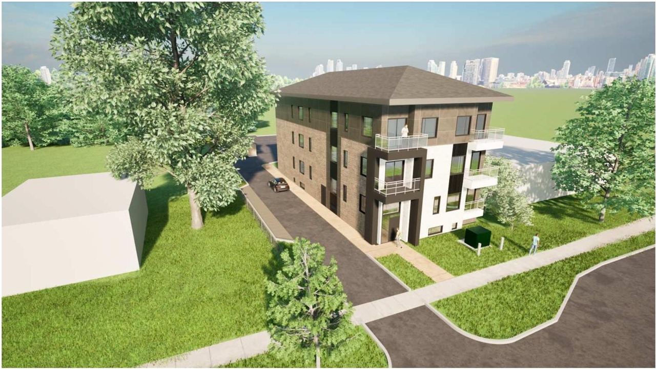 Rendering of building from page 4 of the file '2024-12-12 - Urban Design Brief - D07-12-24-0167'