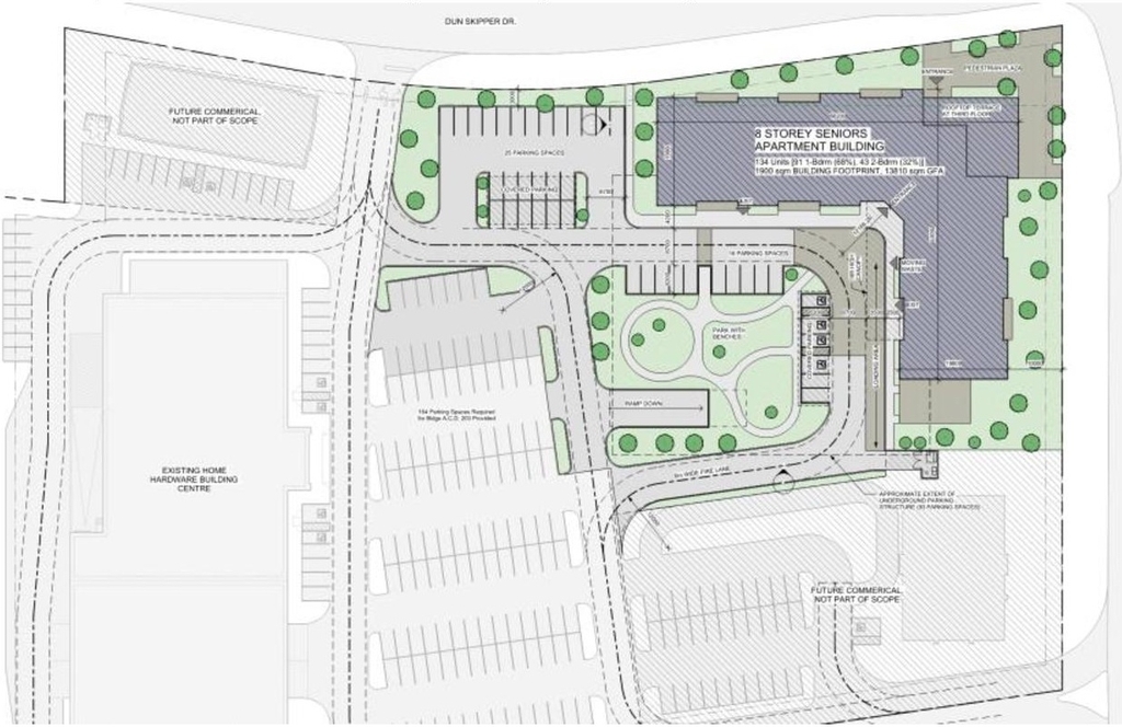 Construction site plan for project from page 18 of the file '2025-05-12 - Urban Design Brief - D07-12-24-0169'