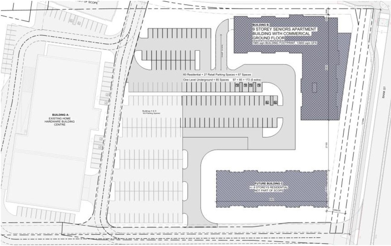 Construction site plan for project from page 19 of the file '2025-05-12 - Urban Design Brief - D07-12-24-0169'