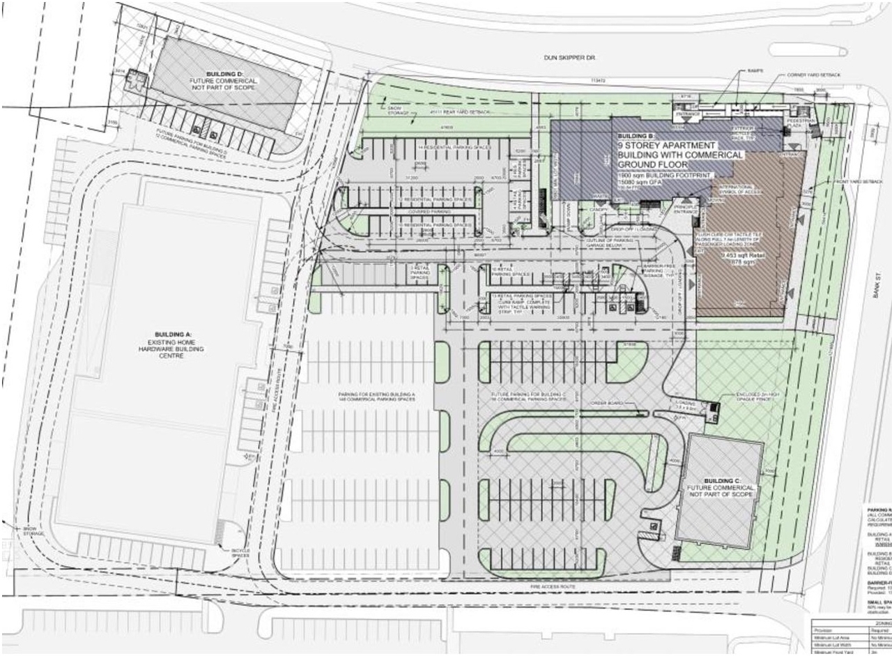 Construction site plan for project from page 20 of the file '2025-05-12 - Urban Design Brief - D07-12-24-0169'