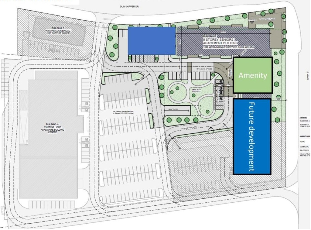 Construction site plan for project from page 39 of the file '2025-05-12 - Design Brief - D07-12-24-0169'