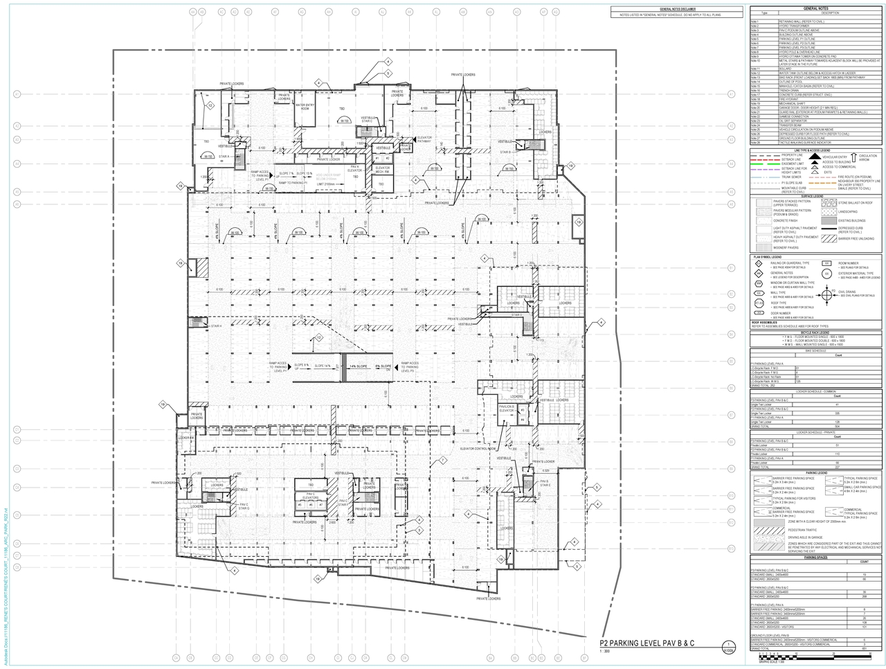 Floor plan for project from page 1 of the file '2024-12-13 - Floor Plan - P2 Level Parking - D07-12-24-0172'