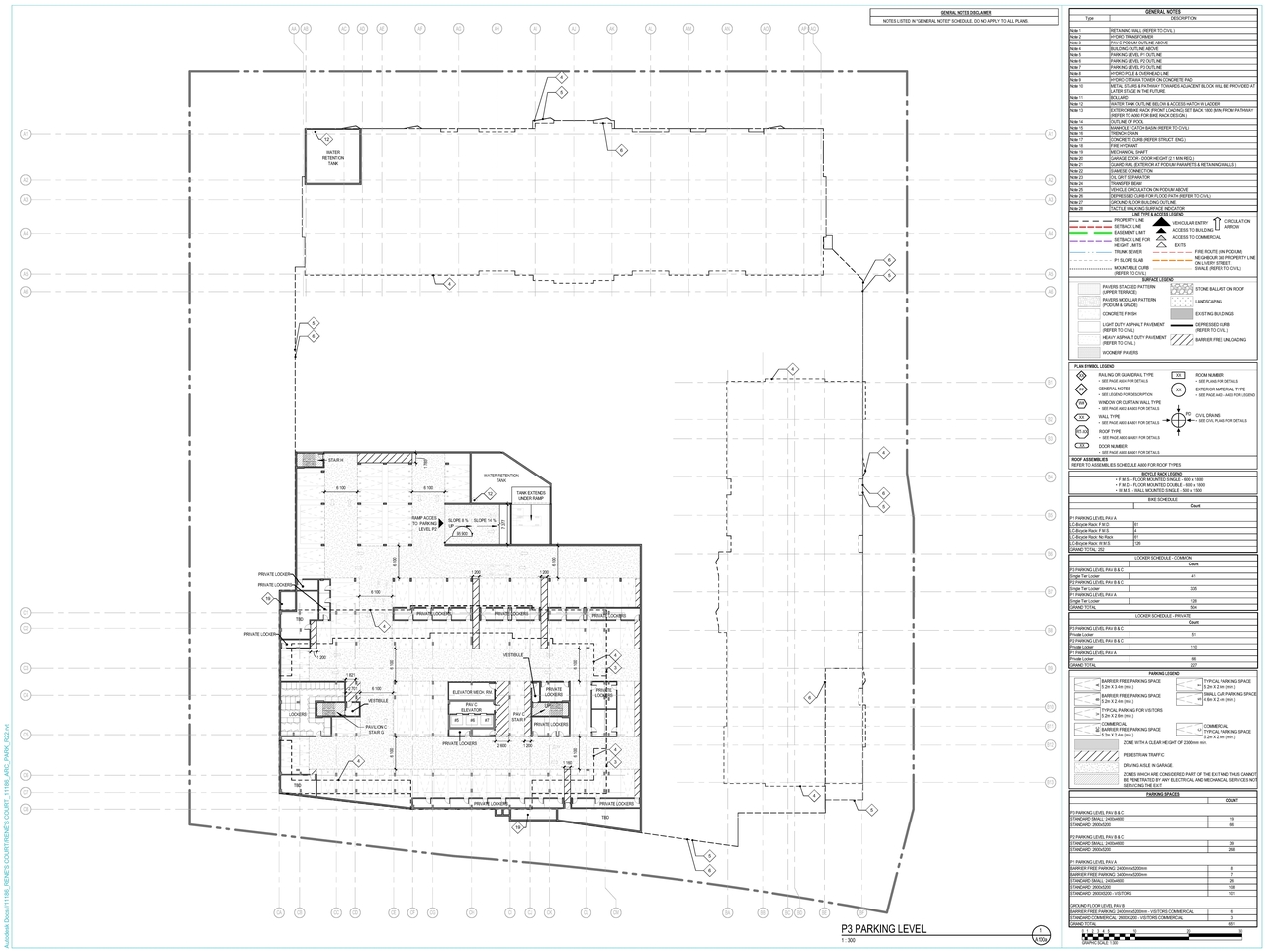 Floor plan for project from page 1 of the file '2025-04-25 - PARKING LEVEL FLOOR PLANS - D07-12-24-0172'