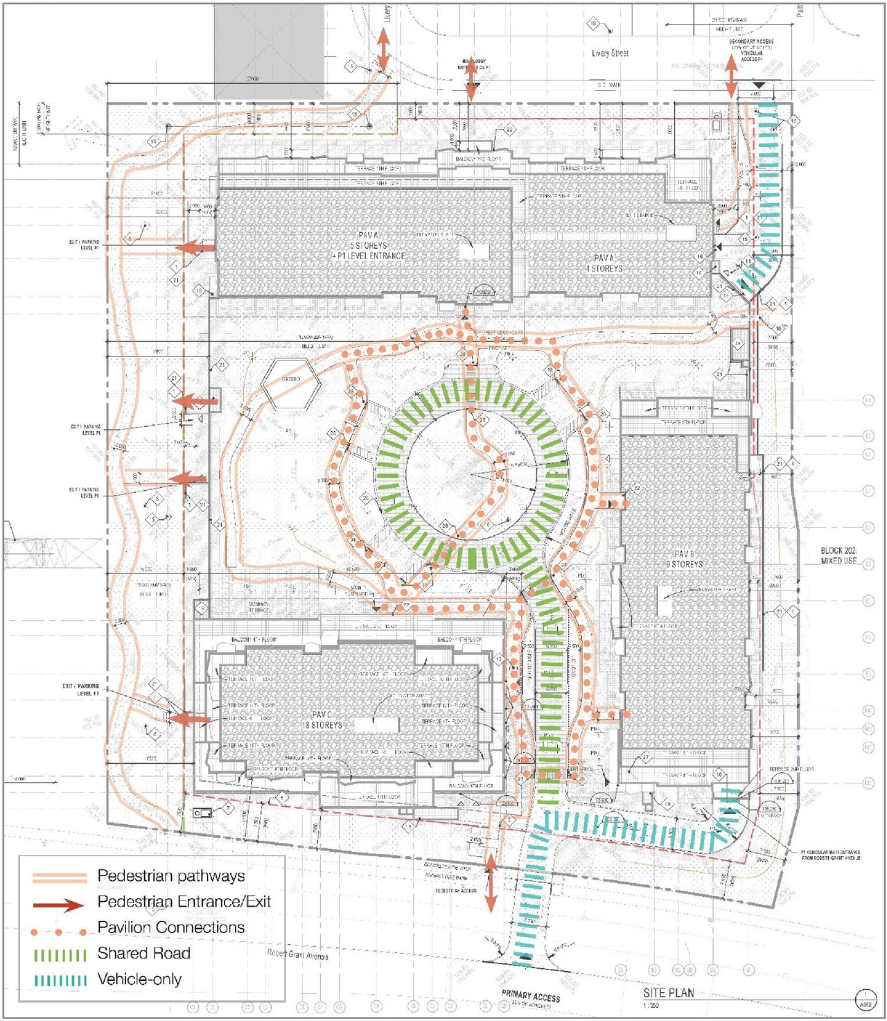 Construction site plan for project from page 17 of the file '2024-12-13 - Urban Design Brief - D07-12-24-0172'