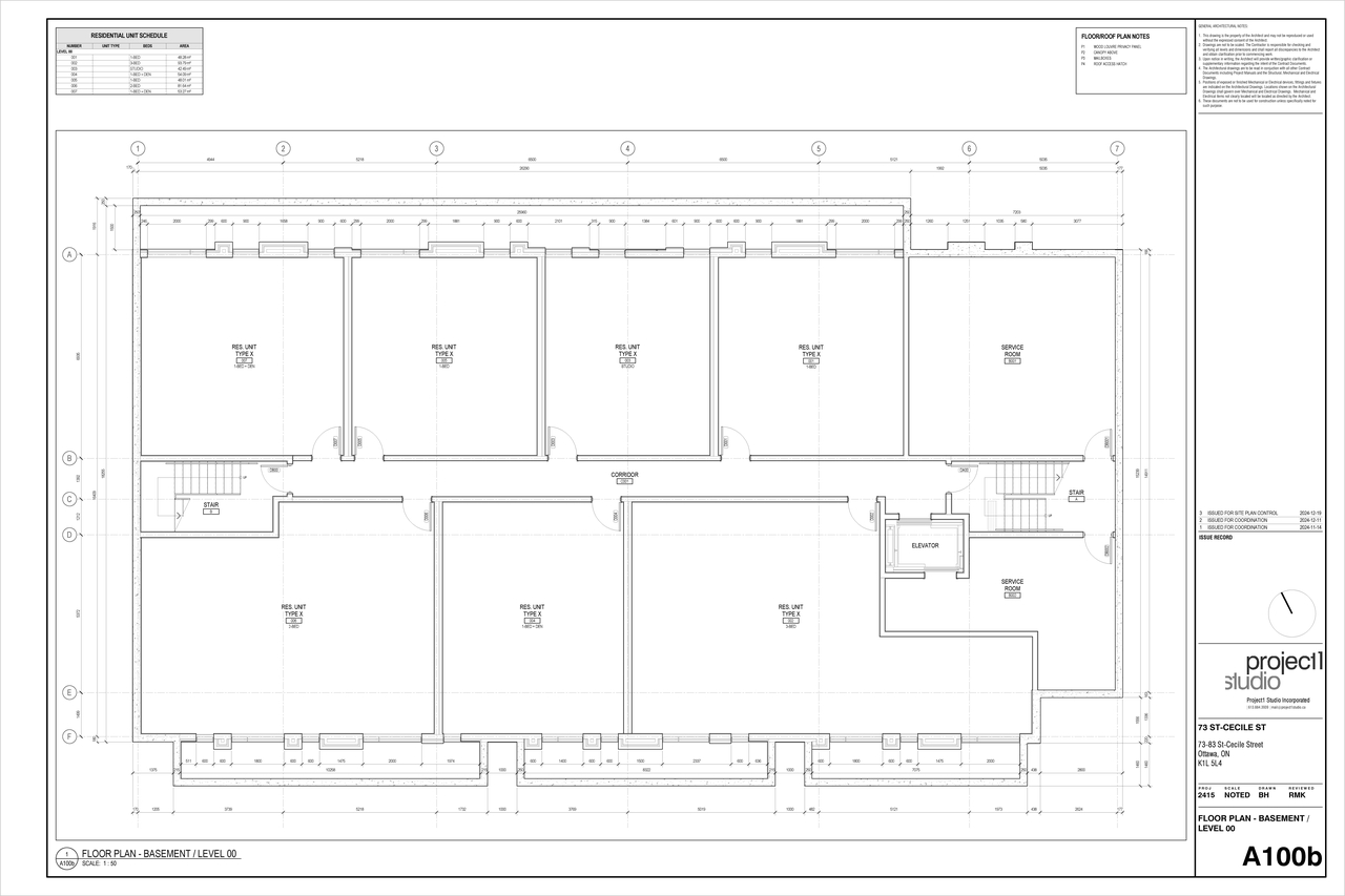 Floor plan for project from page 1 of the file '2024-12-23 - Floor Plans - D07-12-24-0177'