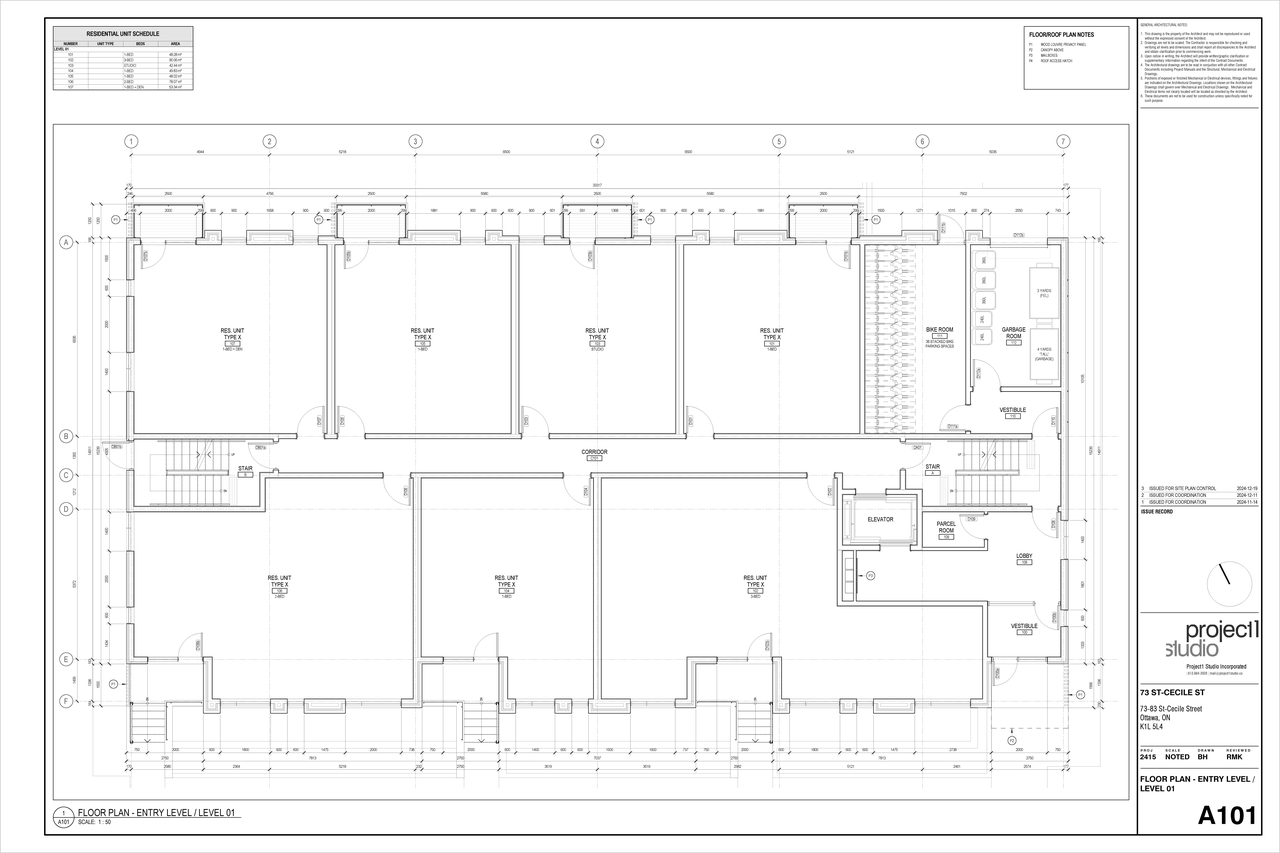 Floor plan for project from page 2 of the file '2024-12-23 - Floor Plans - D07-12-24-0177'