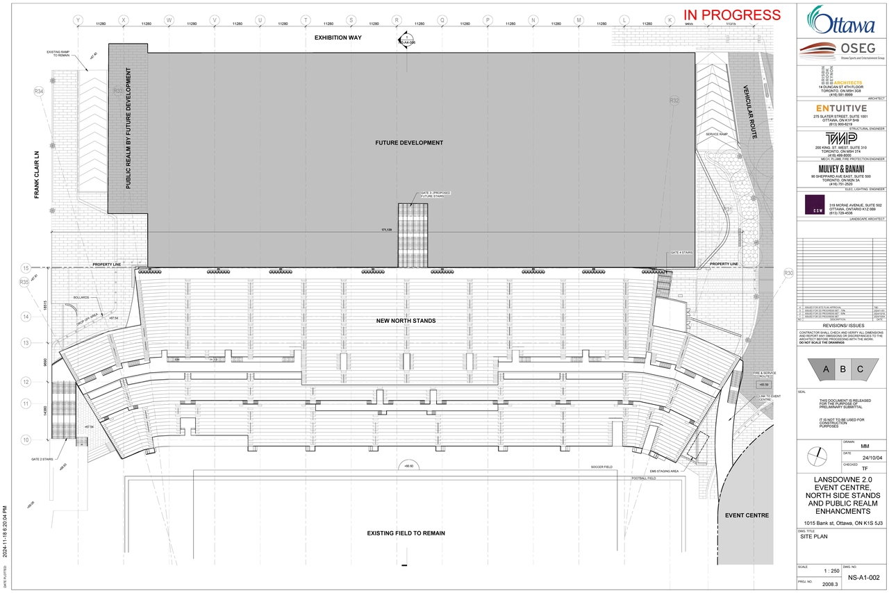 Construction site plan for project from page 43 of the file '2025-01-10 - Urban Design Review Panel Report - D07-12-24-0178'