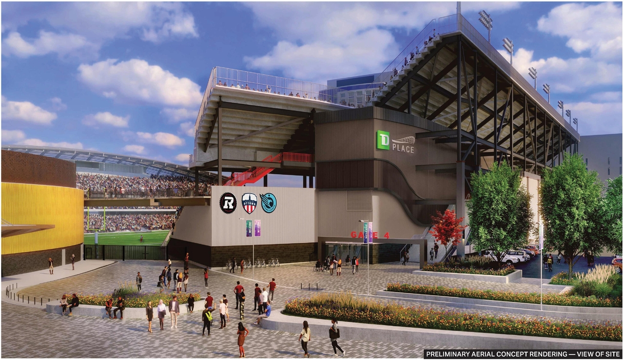 Rendering of building from page 6 of the file '2025-03-06 - Urban Design Brief NNS - D07-12-24-0178'