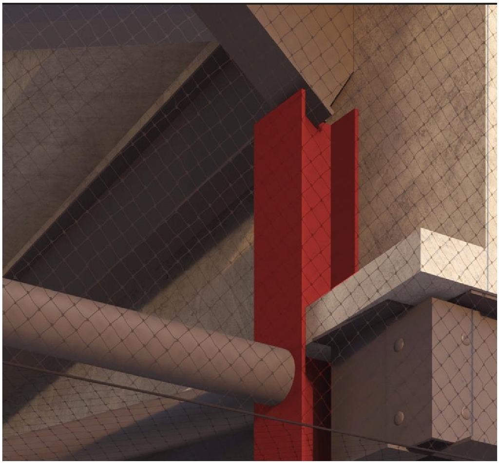 Rendering of building from page 47 of the file '2025-03-06 - Urban Design Brief NNS - D07-12-24-0178'