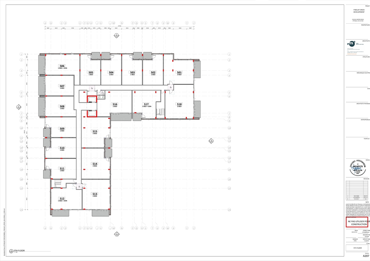 Floor plan for project from page 9 of the file '2025-05-12 - Building 2 Floor Plans & Elevations - D07-12-25-0005'