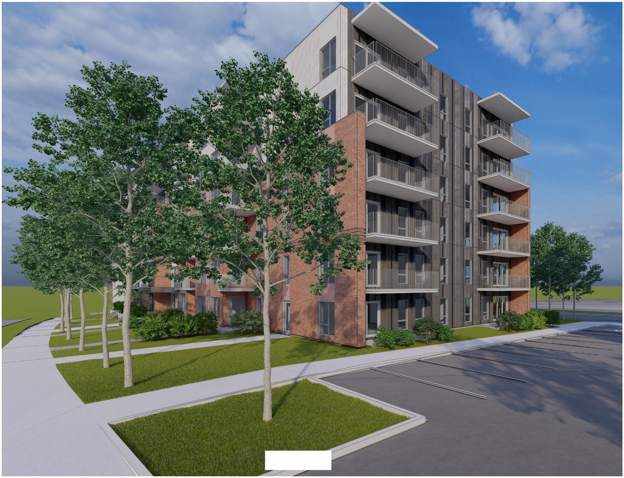 Rendering of building from page 1 of the file '2025-01-22 - (Residential) Urban Design Brief - D07-12-25-0005'