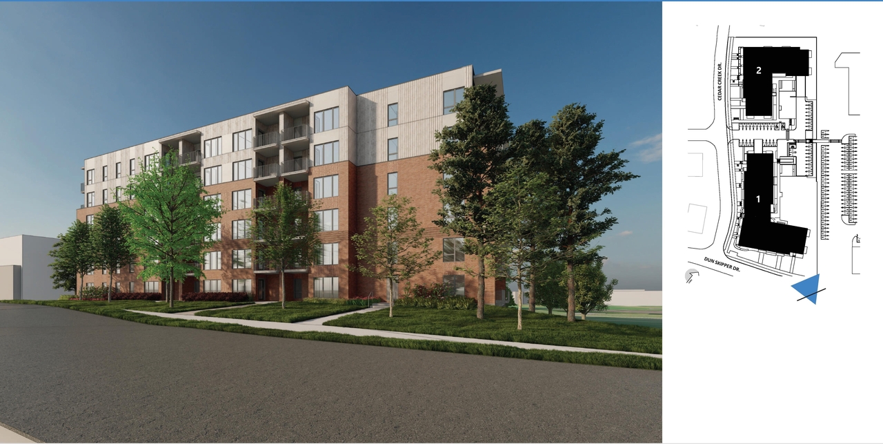 Rendering of building from page 25 of the file '2025-01-22 - (Residential) Urban Design Brief - D07-12-25-0005'