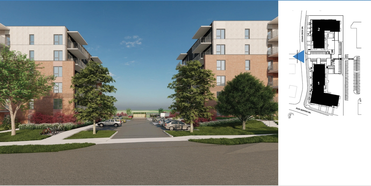 Rendering of building from page 31 of the file '2025-01-22 - (Residential) Urban Design Brief - D07-12-25-0005'
