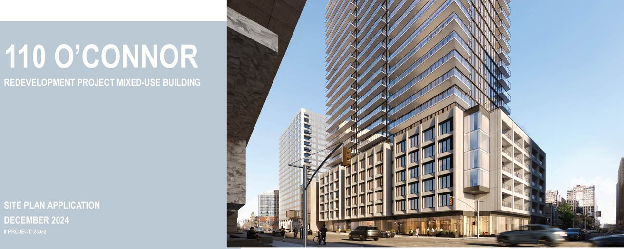 Rendering of building from page 1 of the file '2025-07-22 - Urban Design Brief - D07-12-25-0010'