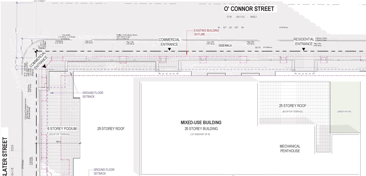 Construction site plan for project from page 7 of the file '2025-07-22 - UDRP Report - D07-12-25-0010'