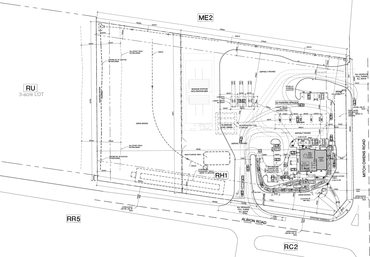 Construction site plan for project from page 25 of the file '2025-04-17 - Design Brief - D07-12-25-0013'