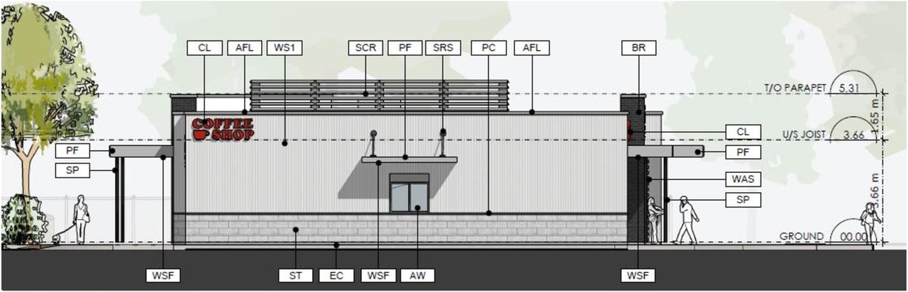 Rendering of building from page 9 of the file '2025-02-03 - Urban Design Brief - D07-12-25-0013'