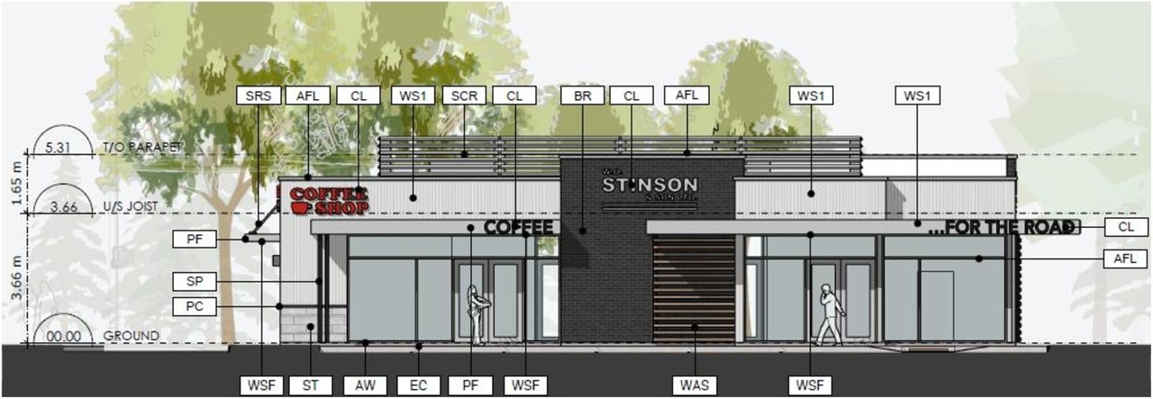 Rendering of building from page 9 of the file '2025-02-03 - Urban Design Brief - D07-12-25-0013'
