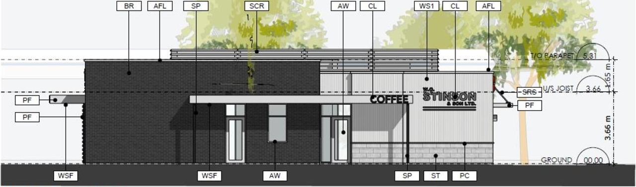 Rendering of building from page 32 of the file '2025-02-03 - Urban Design Brief - D07-12-25-0013'
