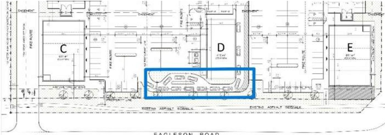Construction site plan for project from page 26 of the file '2025-07-31 - Design Brief - D07-12-25-0014'