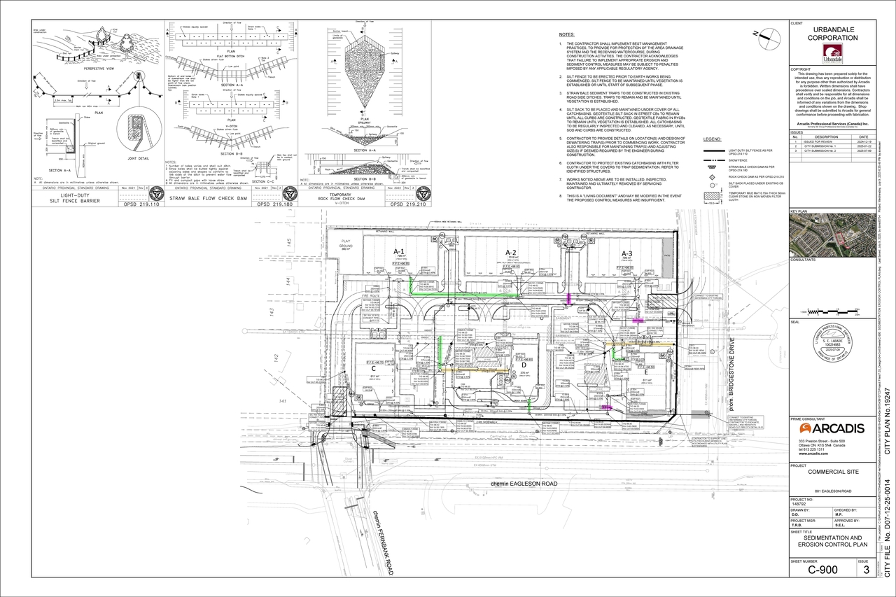 Construction site plan for project from page 94 of the file '2025-07-31 - Design Brief - D07-12-25-0014'