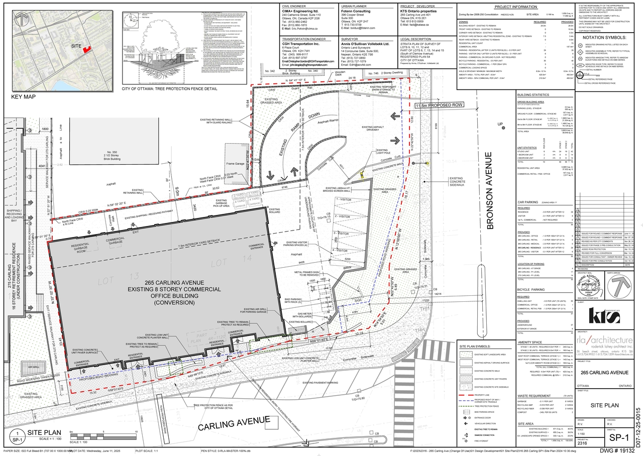 Construction site plan for project from page 1 of the file '2025-06-17 - Site Plan Elevations & Floor Plans - D07-12-25-0015'