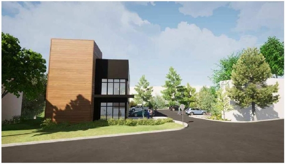 Rendering of building from page 6 of the file '2025-03-03 - Urban Design Brief - D07-12-25-0022'